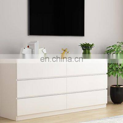 Melamine 6 Drawers Cabinet MDF Chipboard Chest of Drawer Storage Cabinet Bedside Table photo-5