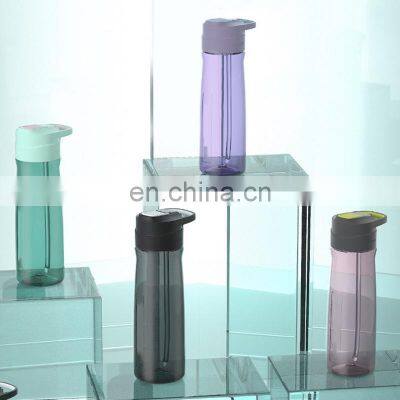 Transparent Eco Friendly Reusable Outdoor Self Cleaning Clear Gym Cute Custom Water Bottle