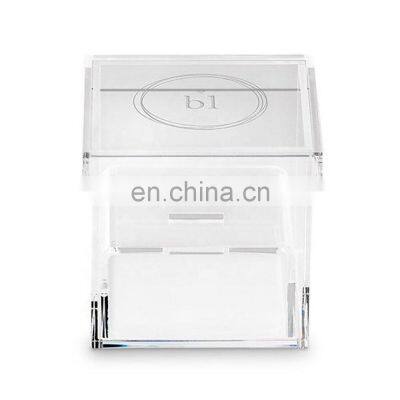 Luxury Ring Box Custom Logo small clear acrylic ring box luxury clear acrylic box for wedding ring