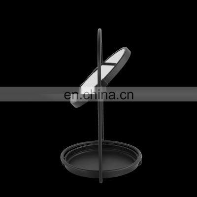 Home Round Vanity Mirror High Quality Beauty Desktop Makeup Mirror Decoration Iron Powder Coating Makeup Mirror With Storage photo-5