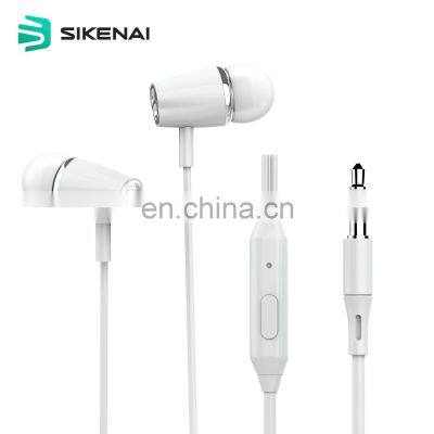 Sikenai in Ear Hands Free Headphone Earbuds With Microphone HD 3.5mm Wired Earphones