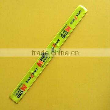 OEM custom color reflective slap wristband / slap bracelet/slap wristband/reflective slap wristband