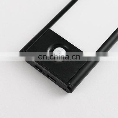 USB Rechargeable Magnetic LED Under Cabinet Lights With PIR Motion Sensor Night Lights For Indoor Bedroom