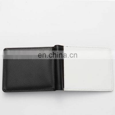 Double Sided Sublimation Printing Leather Wallet for men slim smart wholesale retail customised custom logo v