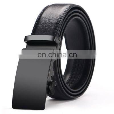 Genuine leather belt for men automatic buckle ratchet wholesale customized flexible hot sale OEM ODM