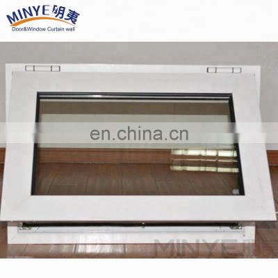 White color PVC center pivot windows/PVC horizontally pivoted hung window