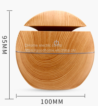 Wood Grain Round Humidifier, Mushroom Humidifier, Wood Grain Aromatherapy Machine（Wechat:13510231336）