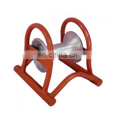 Cable Drawing Pulley Durable Angle Cable Laying Tool Cable Guide Straight Cable Roller Aluminium/nylon/iron Triple Cable Roller photo-2