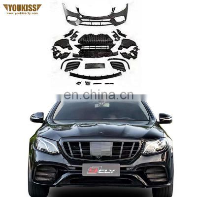 Factory Direct Sale Body Kits For Benz E  W213 Modified Standard Edition E63S AMG Front Bumper Flog Lamp Frame Front Lip 16-20