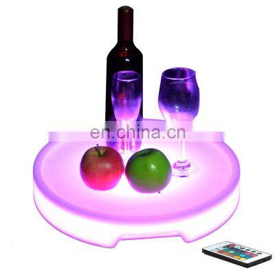 Illuminated flashing restaurant serving tray rechargeable plastic led light up ice bottle bucket champagne wine coolers speaker