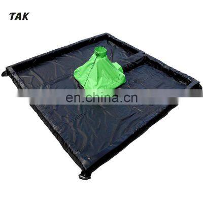 4m X15m Yellow 22 Oz. VCP Material Mini Duck Pond Flexible Foam Wall Oil Barrier Spill Containment Berm photo-4