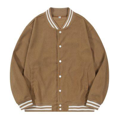 Corduroy Fashion Color Casual Sports Windproof Men's Long Sleeves Loose Jacket photo-3
