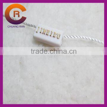 Gold printing white custom made hang granule for clothing