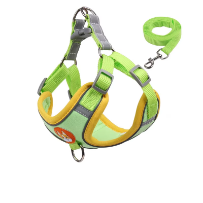 Adjustable Dog Harness Breathable Soft Mesh Straps Nylon Pet Dog Harness With Reflective Logo photo-3