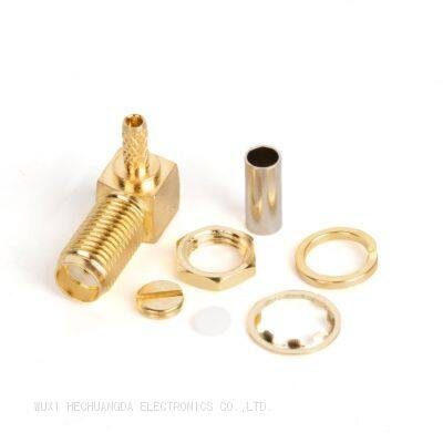 Right Angle RF Coaxial adapter SMA-KW female jack connector