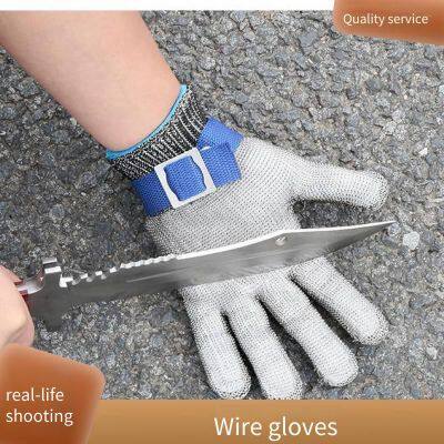 Stainless Steel Level 5 Cut-resistant Wire Gloves for Hand Protection in Slaughtering and Gardening, Labor Protection Cut-resistant Gloves photo-3