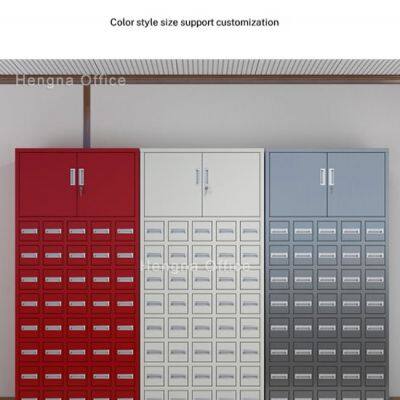 HN-PC39 TCM Dispensing Cabinet for Pharmacy Clinic, 48-Drawer Stainless Steel Medicine Organizer With Full Extension Slides, HENGNA Direct