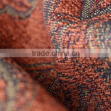 Red Jacquard sofa fabric polyester taffeta fabric