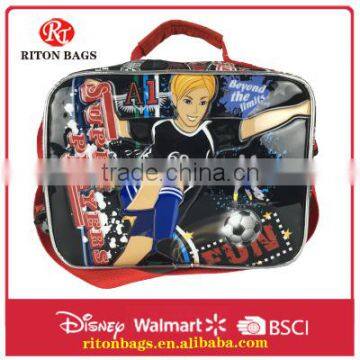 2016 custom wholesale football boy pattern lunch bag