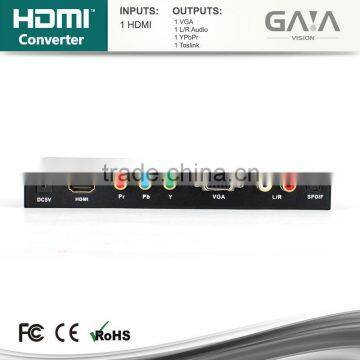 HDMI to VGA YPBPR CVBS SPDIF Converter box