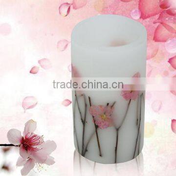 Daisy Dried Flower led candle with timer