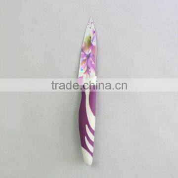 color flower printing paring knife