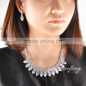 Wholesale women cubic zirconia bridal jewelry set