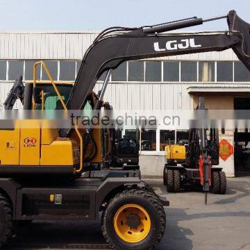 Mini Excavator, LG680 Excavator, Walking Wheel Excavator, 8T Wheel Excavator