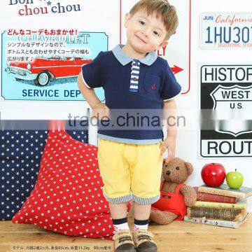 japanese branded baby clothes Bon chou chou wholesale products high quality top marine breathable shirts for boy summer