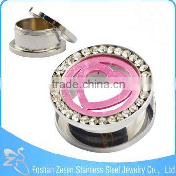 Gold Plated Surface Engraved Ear Tunnel Plugs Body Piercing Jewelry photo-6