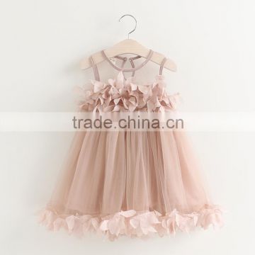 New products crazy Selling flower girl dresses ruffle skirt, girls wedding dress,kids real silk ribbon frocks