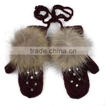 Lady's fashion knitting gloves for sale