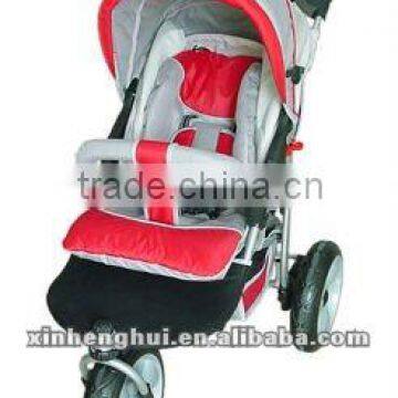 one hand folding designer pushchair big wheel with travel system 4012