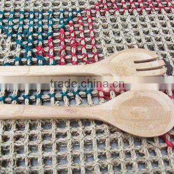 spun bamboo salad servers