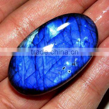 Natural Blue Flash Fire Labradorite Cabochon Oval Shape 26X44MM Approx Good Quality On Whole Sale Price A+++