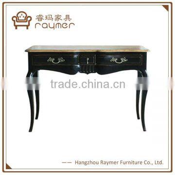 Antique provincial black shabby chic table with drawers French console table                        
                                                                                Supplier's Choice