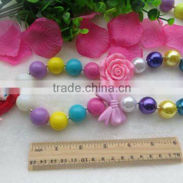 Newest acrylic Bubblegum Beads Princess Pendant Necklace, for Girls Party Use Wholesale!!