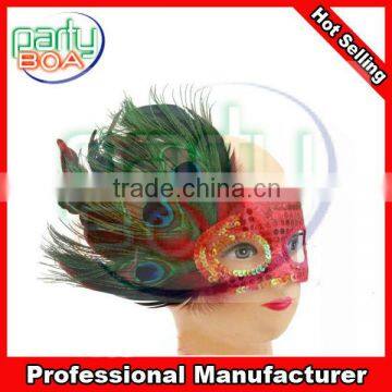 funny masquerade mask colorful peacock feather mask