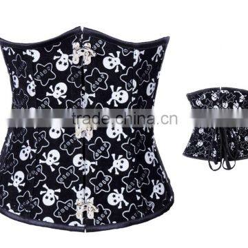 Wholesale sexy skull underbust corset latex waist cinchers