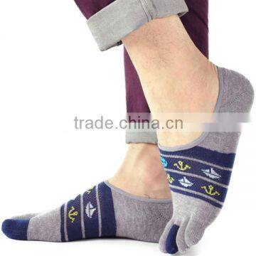 Men nylon invisible socks with five toes