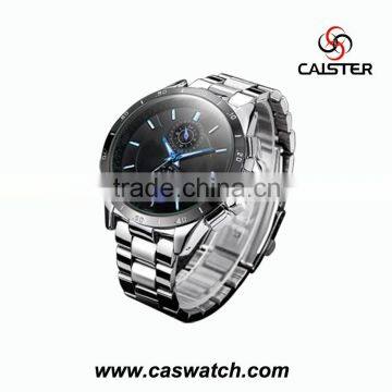 Luxury Multi-functional Stainless Steel Band Watchs Chronograph Fancy Men's Watch, Cool Black Face High Quality Wristwatch photo-2