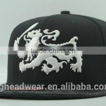 Custom snapback hats wholesale/snapback cap/metal plate snapback cap