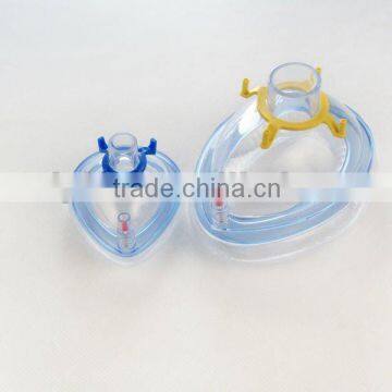 Disposable plastic material with mouth to mouth breathing mask