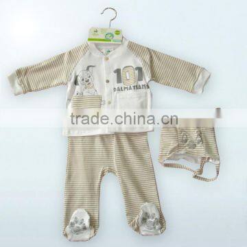 101 Dalmatians cotton Striped top+pants+hat 3pcs baby boy clothes