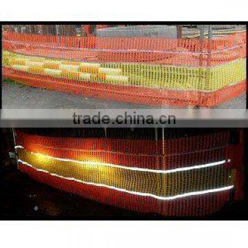 REFLECTIVE Orange & Yellow Knitted Safety Barrier Fence 0.9m x 30m