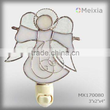 MX170080 wholesale stained glass wall plug angel night light