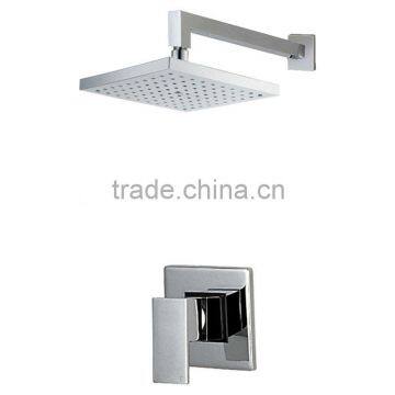 High Quality Brass In Wall Square Concealed Shower Faucet, Polish and Chrome Mixer Finish