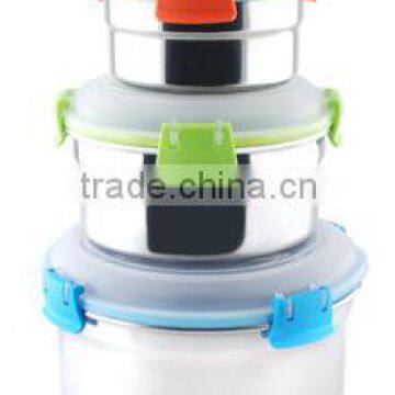 Round Shape Stainless Steel Stackable Food Container to Keep Food Fresh photo-2