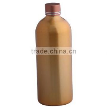 Refillable color printing cosmetic 500ml aluminum shampoo bottle with screw cap                        
                                                Quality Choice