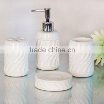 Promotional gift color box package Ceramic bathroom accessory kit